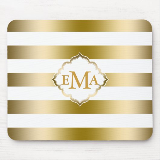 Geometrisches Muster für monogrammatikalische Stre Mousepad (Vorne)