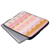 Geometrisches Muster für niedliche Rosa- und Paste Laptopschutzhülle (Vorne Knopf)