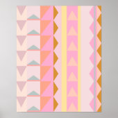 Geometrisches Muster für niedliche Rosa- und Paste Poster (Vorne)
