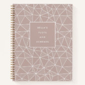 Geometrisches Muster für personalisierte Diagramme Notizblock (Vorderseite)