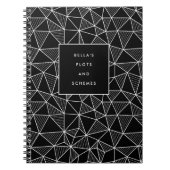 Geometrisches Muster für personalisierte Diagramme Notizblock (Vorderseite)