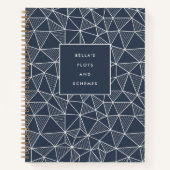 Geometrisches Muster für personalisierte Diagramme Notizblock (Vorderseite)