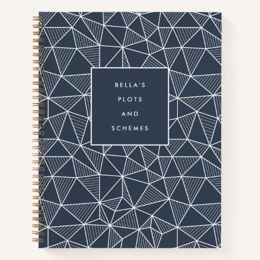 Geometrisches Muster für personalisierte Diagramme Notizblock (Vorderseite)