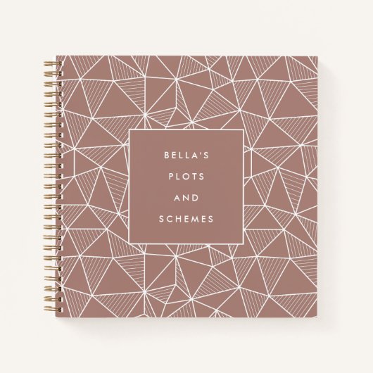 Geometrisches Muster für personalisierte Diagramme Notizblock (Vorderseite)