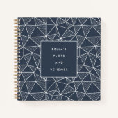 Geometrisches Muster für personalisierte Diagramme Notizblock (Vorderseite)