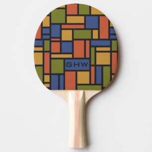 Geometrisches Muster für Pingpongpaddel in Monogra Tischtennis Schläger