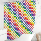Geometrisches Muster für Regenbogen Duschvorhang