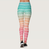Geometrisches Muster für Regenbogen Leggings (Rückseite)
