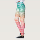 Geometrisches Muster für Regenbogen Leggings (Links)