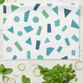 Geometrisches Muster für Retro-80er-Memphis Geschirrtuch (Gefaltet)