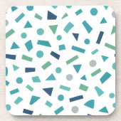 Geometrisches Muster für Retro-80er-Memphis Getränkeuntersetzer (Vorderseite)