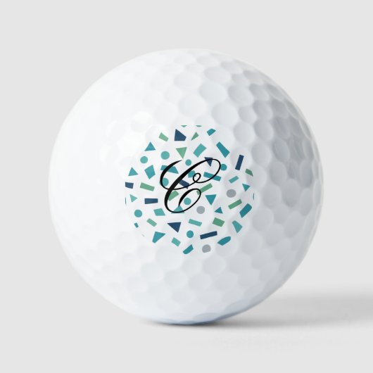 Geometrisches Muster für Retro-80er-Memphis Golfball (Vorderseite)
