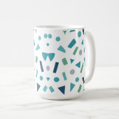 Geometrisches Muster für Retro-80er-Memphis Kaffeetasse (VorderseiteRechts)