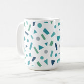 Geometrisches Muster für Retro-80er-Memphis Kaffeetasse (Vorderseite Links)