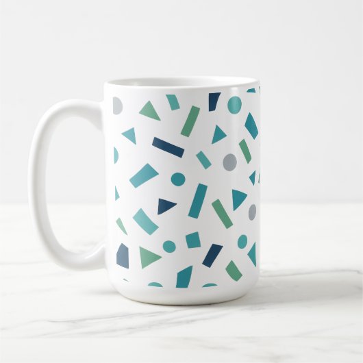 Geometrisches Muster für Retro-80er-Memphis Kaffeetasse (Links)
