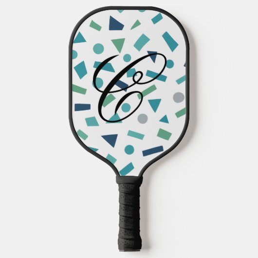 Geometrisches Muster für Retro-80er-Memphis Pickleball Schläger (Vorderseite)