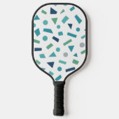 Geometrisches Muster für Retro-80er-Memphis Pickleball Schläger (Rückseite)