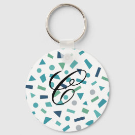 Geometrisches Muster für Retro-80er-Memphis Schlüsselanhänger