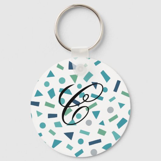 Geometrisches Muster für Retro-80er-Memphis Schlüsselanhänger (Vorderseite)