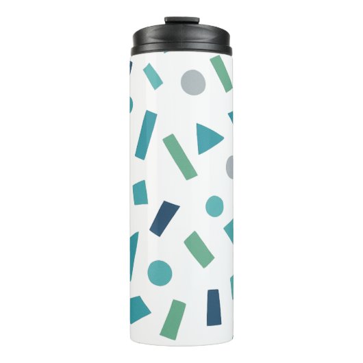 Geometrisches Muster für Retro-80er-Memphis Thermosbecher (Vorderseite)