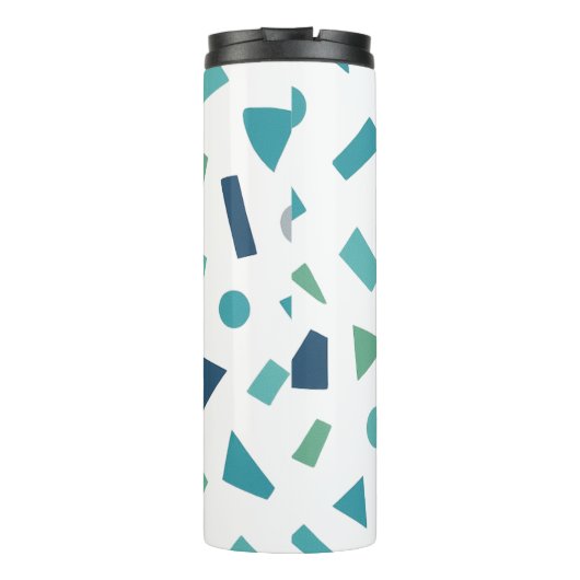 Geometrisches Muster für Retro-80er-Memphis Thermosbecher (Rückseite)