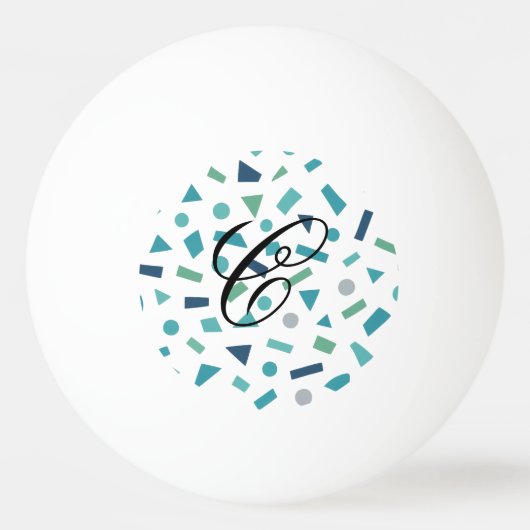 Geometrisches Muster für Retro-80er-Memphis Tischtennisball (Vorderseite)