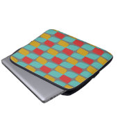 Geometrisches Muster für Retro auf grau Laptopschutzhülle (Vorne Knopf)
