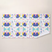 Geometrisches Muster für Retro-Memphis Badehandtuch (Badehandtuch)