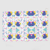 Geometrisches Muster für Retro-Memphis Golfhandtuch (Horizontal)