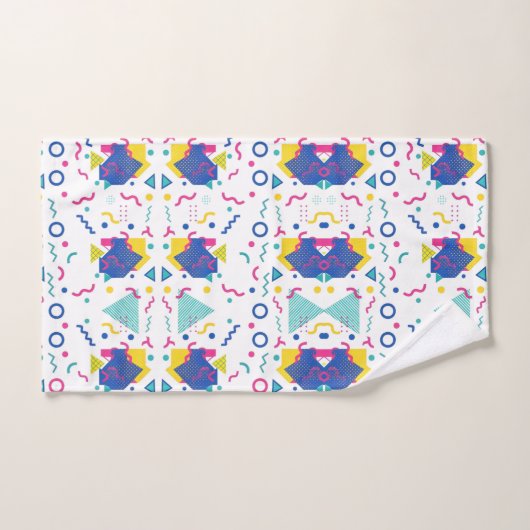 Geometrisches Muster für Retro-Memphis Handtuch (Handtuch)