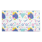 Geometrisches Muster für Retro-Memphis Kissenbezug (Rückseite)