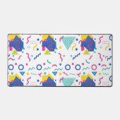 Geometrisches Muster für Retro-Memphis Schreibtischunterlage (Vorderseite)