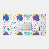 Geometrisches Muster für Retro-Memphis Schreibtischunterlage (Tastatur & Maus)