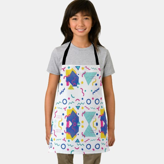 Geometrisches Muster für Retro-Memphis Schürze (Insitu)
