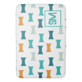 Geometrisches Muster für Retro Mittelzentrat Badematte (Vorderseite Vertikal)