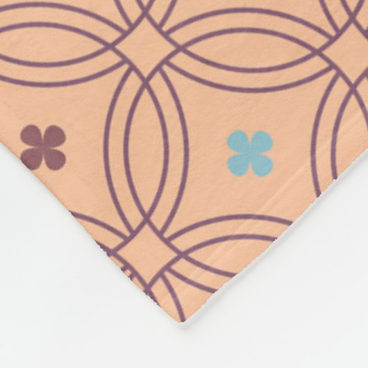 Geometrisches Muster für Retro-rosa und blaue Verr Fleecedecke (Ecke)