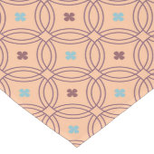 Geometrisches Muster für Retro-rosa und blaue Verr Großer Tischläufer (Ecke)