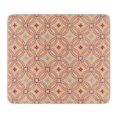 Geometrisches Muster für Retro-rosa und blaue Verr Schneidebrett (Vorderseite)