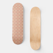 Geometrisches Muster für Retro-rosa und blaue Verr Skateboard (Vorderseite)