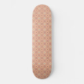 Geometrisches Muster für Retro-rosa und blaue Verr Skateboard (Vorderseite)