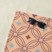 Geometrisches Muster für Retro-rosa und blaue Verr Strandtuch (Beispiel)