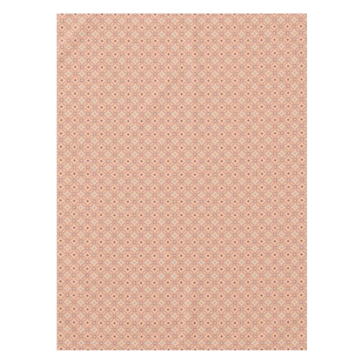 Geometrisches Muster für Retro-rosa und blaue Verr Tischdecke (Vorderseite)