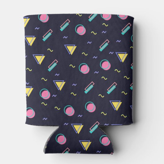 Geometrisches Muster für Retro-Teppiche der 90er J Dosenkühler (Rückseite)