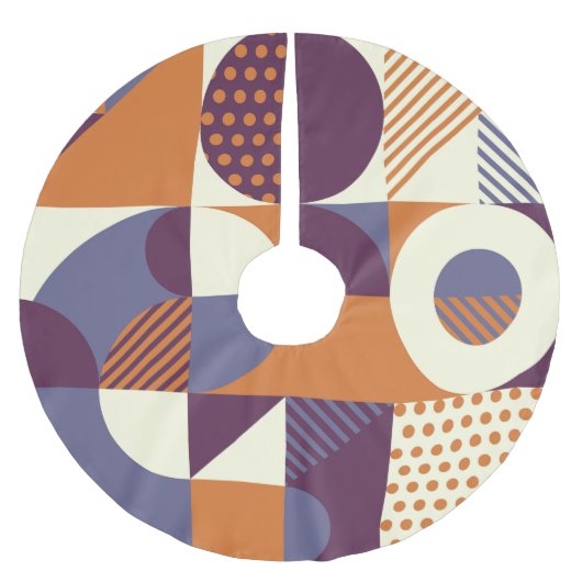Geometrisches Muster für Retrostile Polyester Weihnachtsbaumdecke (Vorderseite)