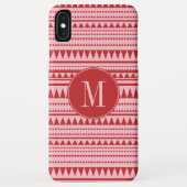 Geometrisches Muster für Rot und Rosa Case-Mate iPhone Hülle (Rückseite)