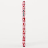 Geometrisches Muster für Rot und Rosa Case-Mate iPhone Hülle (Hinten/Rechts)