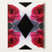 Geometrisches Muster für rote Rosen und schwarze D Planer (Rückseite)