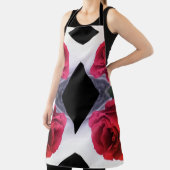 Geometrisches Muster für rote Rosen und schwarze D Schürze (InSitu)