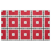 Geometrisches Muster für rote und weiße Quadrate Stoff (Fat Quarter (45,7 x 55,9 cm))