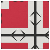 Geometrisches Muster für rote und weiße Quadrate Stoff (Nahaufnahme)